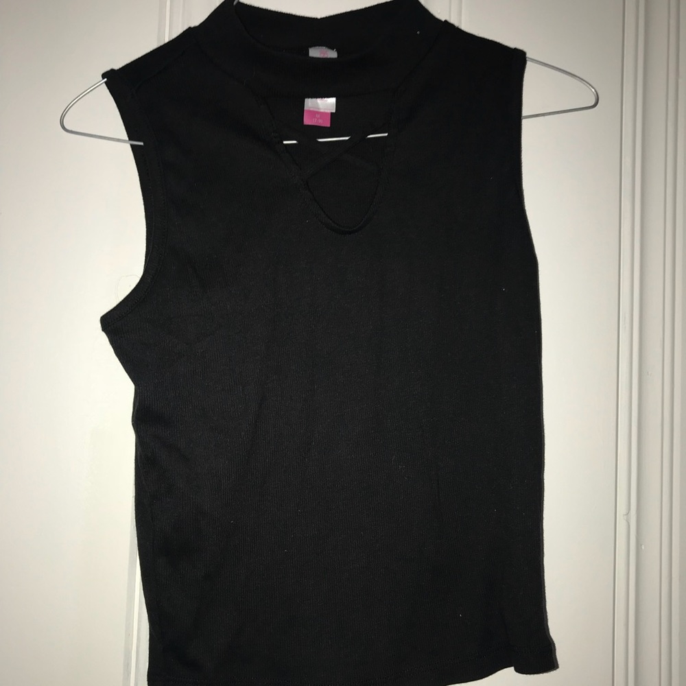 Crop Top with Crossed Design